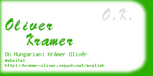 oliver kramer business card