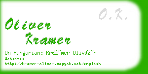 oliver kramer business card